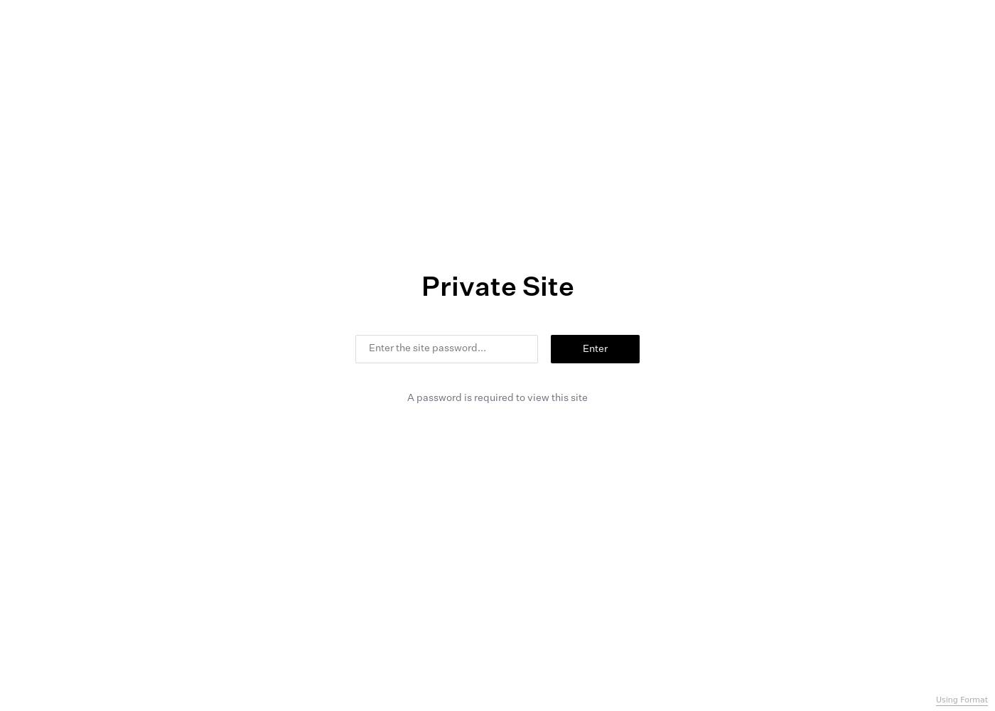 Screenshot of website using foray