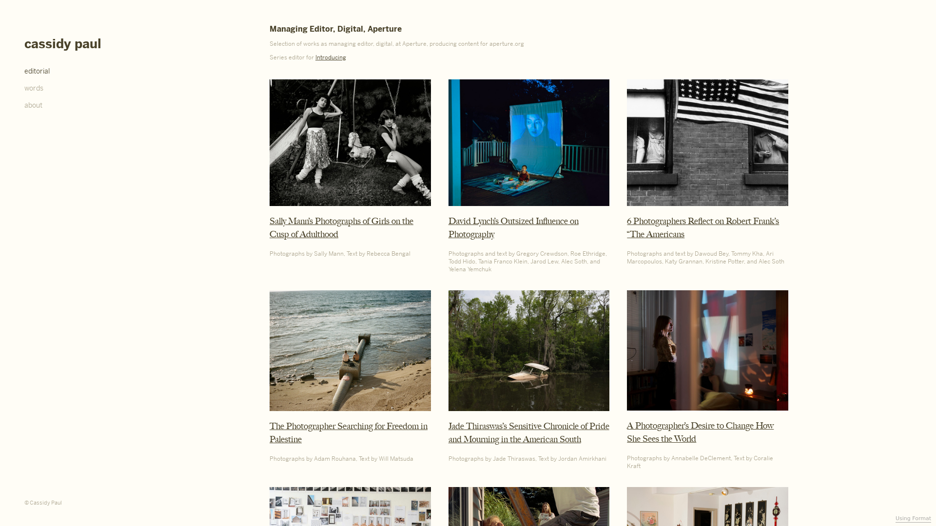 Rozette Rago online photography portfolio
