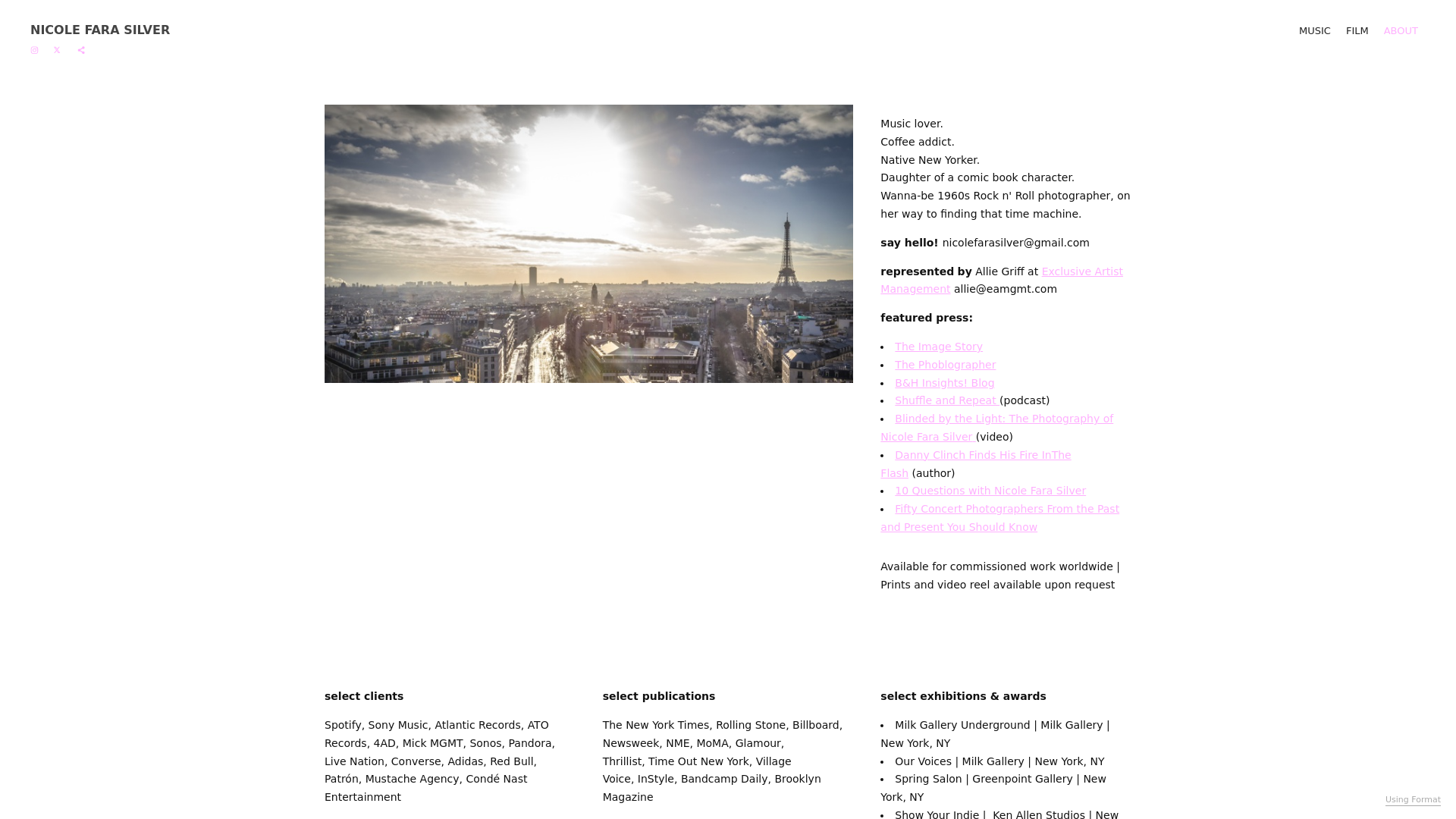 online photography portfolio