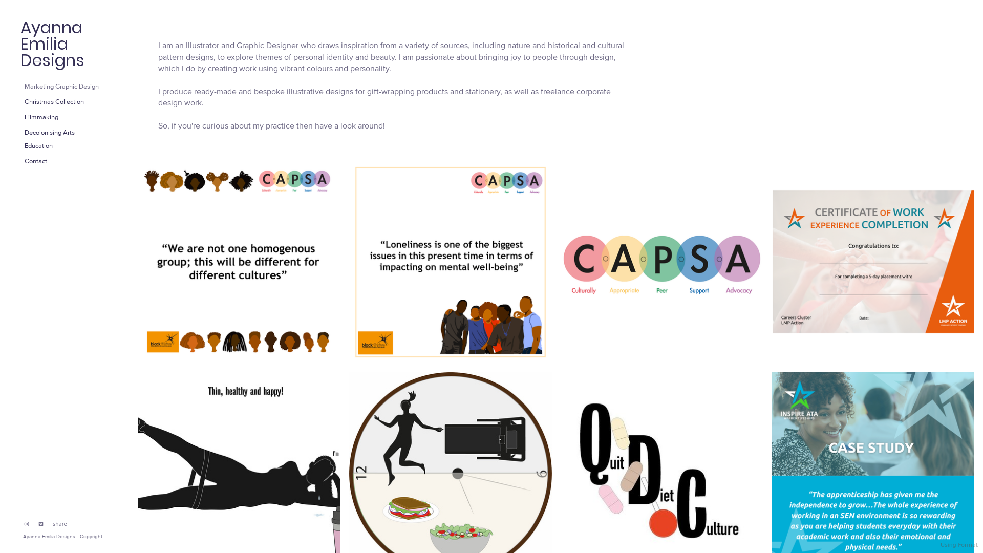 Format portfolio
