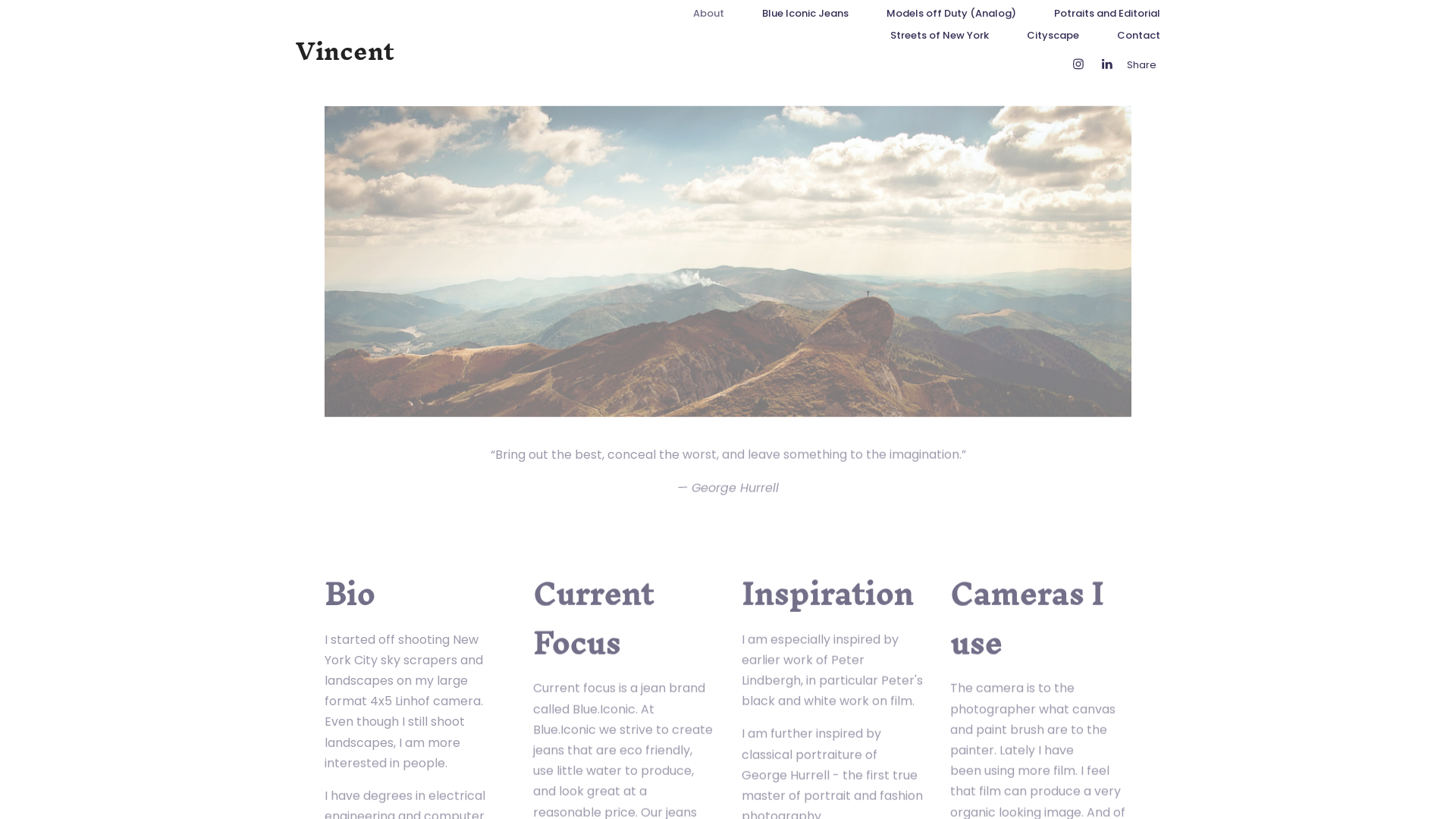 online photography portfolio